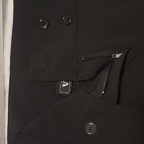 Black Pants, Low Rise, Light weight fabric, flared bottoms - Picture 4 of 7